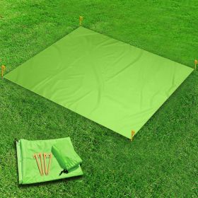 Lightweight Waterproof Floor Mat Mini Folding Beach Mat Outdoor Camping Moistureproof Picnic Mat - Green