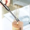 Flameless Lighter Rechargeable USB LED Battery Display; Safety Switch; Wider Arc For Cooking Fireworks - Golden
