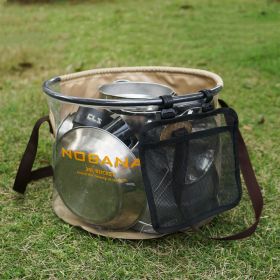 Outdoor Folding Bucket Camping Car Portable Bucket - Khaki - 30L