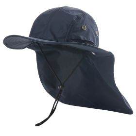 Wide Brim Sun Screen Hat With Neck Flap; Adjustable Waterproof Quick-drying Outdoor Hiking Fishing Cap For Men Women - Khaki - 58-60cm/22.83-23.62in