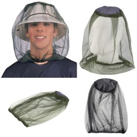 1 Pc Outdoors Fishing Cap; Insect Proof Mosquito Proof Cap; Soft Durable Fly Screen Protector Travel Camping Fishing Breathable Sunshade Cap - ArmyGre