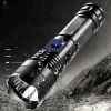 USB Chargeable Strong Light Handheld Flashlight; Plastic Material; Suitable For Camping Backpacking Hiking - Black