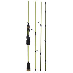 4 section fishing rod road sub rod short section carbon portable plug fishing rod (Option: Straight handle-2.1m)