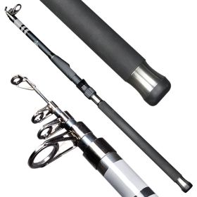 Stainless Steel Retractable Long-range Fishing Rod (Option: Black-2.7m)
