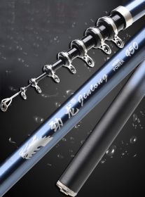 Full Carbon Rock Fishing Rod Rock Rod Hand And Sea Dual-Purpose Rod Sea Rod (Option: Blue-Single shot4.5M)